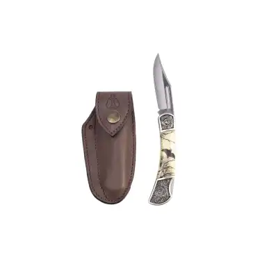 COUTEAU PLIANT DÉCOR BÉCASSE AVEC GAINE