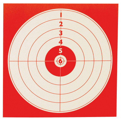 Cibles 14 x 14 couleur rouge pour tir sportif 100 unités