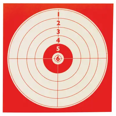 Cibles 14 x 14 couleur rouge pour tir sportif 100 unités