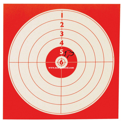 Cibles 14 x 14 couleur rouge pour tir sportif 100 unités