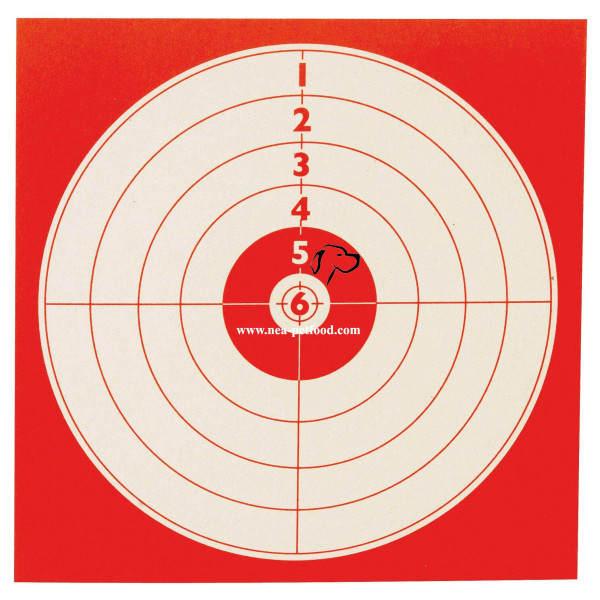 Cibles 14 x 14 couleur rouge pour tir sportif 100 unités