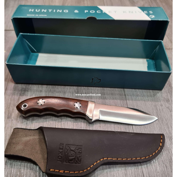 Poignard couteau de chasse dans son coffret avec son étui