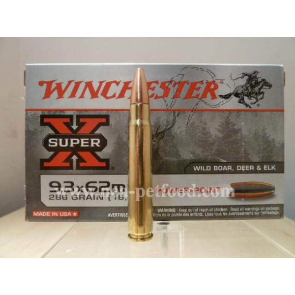 MUNITIONS WINCHESTER SUPER-X POWER-POINT 9,3×62 R 286 GR – Puissance légendaire pour la grande chasse