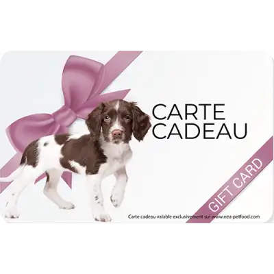 Carte cadeau NEA-Petfood – Liberté de choix offerte