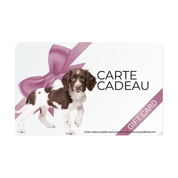 Carte cadeau NEA-Petfood – Liberté de choix offerte
