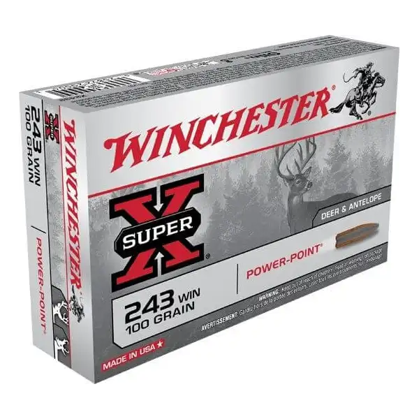 Munitions Winchester .243 Win Power Point 100 gr – Puissance et précision