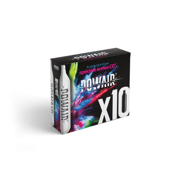 Boîte de 10 cartouches CO² 12g Powair pour armes à air comprimé