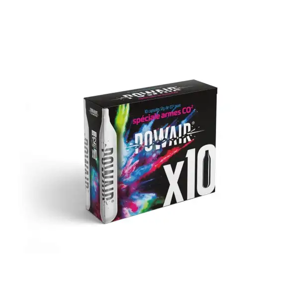 Boîte de 10 cartouches CO² 12g Powair pour armes à air comprimé