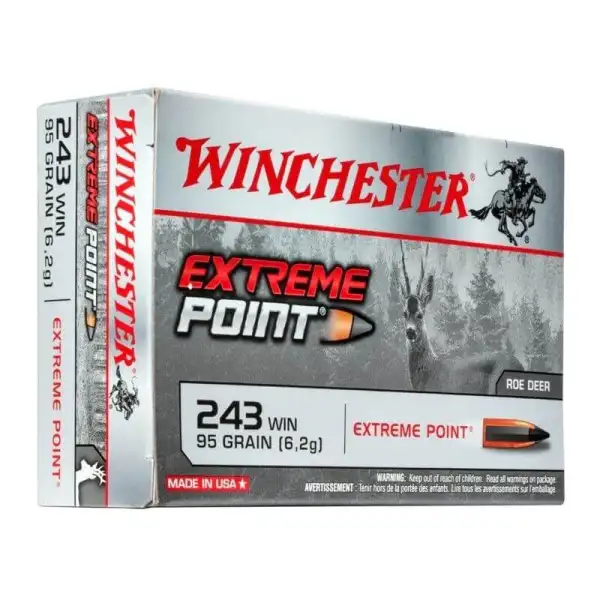 Munitions .243 Winchester Extreme Point 95 gr – précision et puissance de chasse