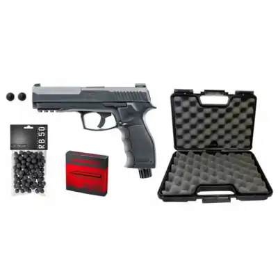 Pack Prêt à Tirer T4E Pistolet HDP 50 de défense (100 BILLES, 5 CART CO2, MALLETTE)