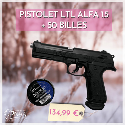 Pack CO₂ LTL ALFA 1 Cal.50 – 18 joules + 50 billes ZULU