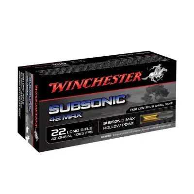 WINCHESTER SUBSONIC 42GR / 50-SUB MUNITIONS 22 LR WINCHESTER SUBSONIC 42GR / 50-SUB MUNITIONS 22 LR