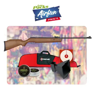 PACK AIRFUN COPPERHEAD + 500 plombs + fourreau crosman + 100 cibles + porte cible