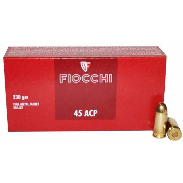 Boîte de 50 cartouches Fiocchi Classique .45 ACP FMJ 230 grains