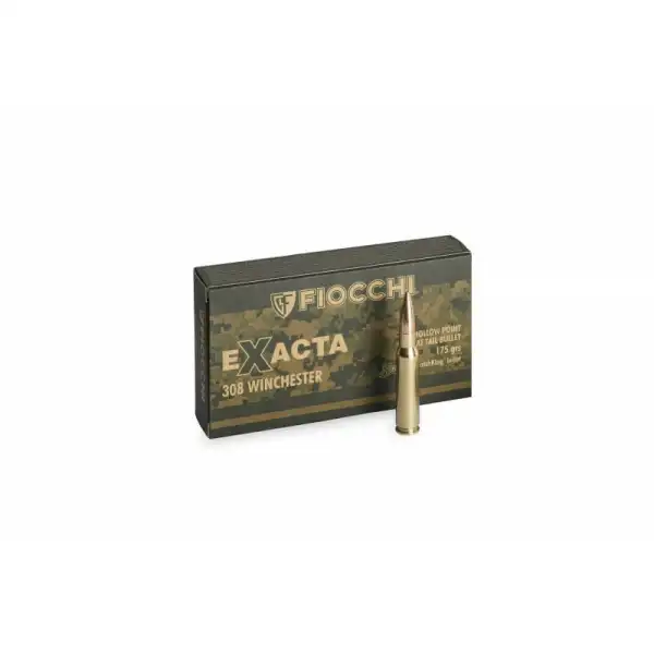 20 munitions Fiocchi Exacta .308 Win 168 gr HPBT – précision longue distance