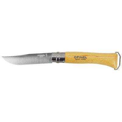 Couteau tire-bouchon décapsuleur N°10 lame 100mm manche hêtre polyvalent