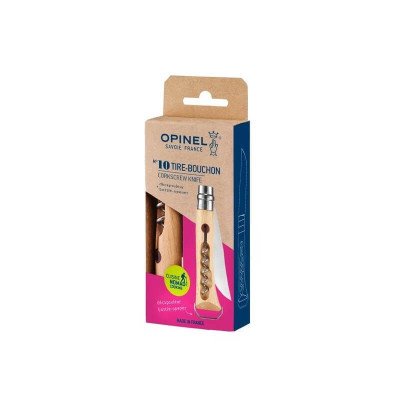 Couteau tire-bouchon décapsuleur N°10 lame 100mm manche hêtre polyvalent