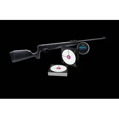 Pack Carabine C45 19.9J + Plombs + Cibles + Porte-cible – Tir de loisir complet