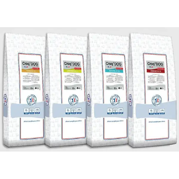 CroqDog Junior 30/16 – Croquettes chiots riches en protéines et énergie