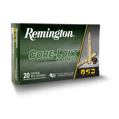 CARTOUCHES REMINGTON CORE-LOKT TIPPED - Calibre 30-06 SPRG - 150 GRAINS - BOITE DE 20