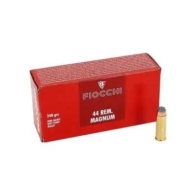 500 cartouches Fiocchi .44 Magnum SJSP 240 grains (10x50) puissantes et régulières
