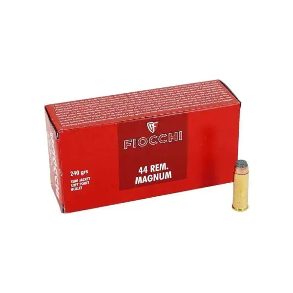 500 cartouches Fiocchi .44 Magnum SJSP 240 grains (10x50) puissantes et régulières