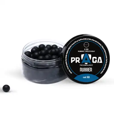 Billes Praga en caoutchouc cal.50 x50 puissantes et fiables