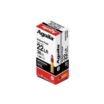 22LR AGUILA HAUTE VITESSE HOLLOW POINT 38GR LIV OFFERTE