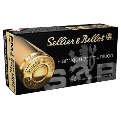 SELLIER BELLOT cal.9mm PARA FMJ LIVRAISON OFFERTE