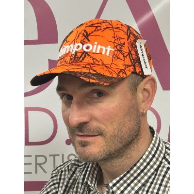 Casquette Orange Fluo Aimpoint New 2024 – Visibilité et confort pour vos sorties