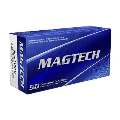 1000 cartouches Magtech 9mm Luger 124gr FMJ – Précision et fiabilité