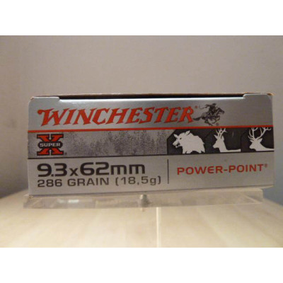 3x Munitions Winchester 9.3x62 Power Point 286 grains, pack Super X