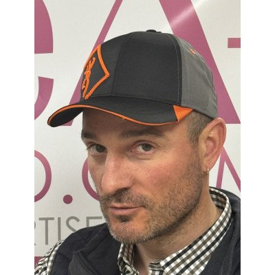 Casquette Helios bleu/orange – Tir sportif par temps ensoleillé