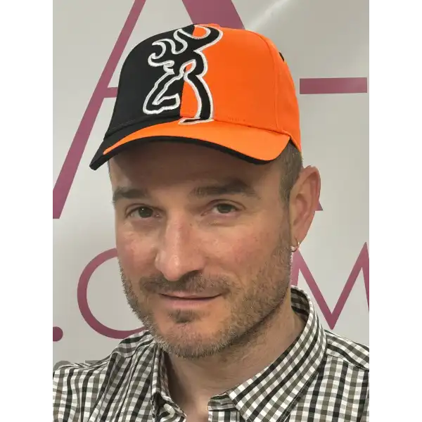 Casquette de chasse Browning Half Blaze noire et orange