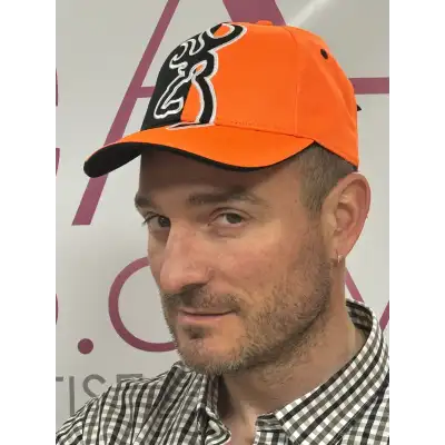 Casquette de chasse Browning Half Blaze noire et orange
