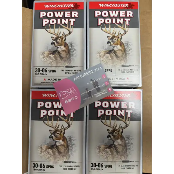 Winchester 30-06 Power Point 180 gr, cartouche a balle 30.06 WINCHESTER