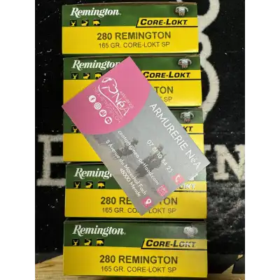 Cartouche à balle 280 Remington Core-Lokt Soft Point 165 gr LIV GRATIS