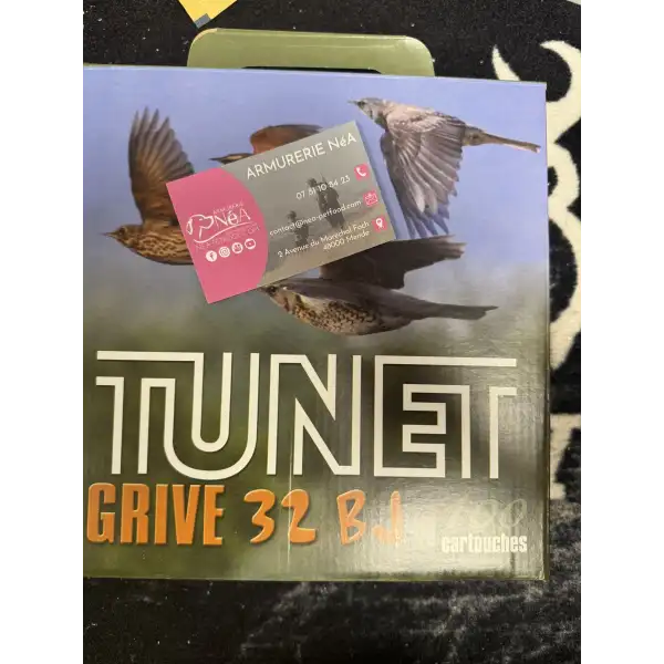 Cartouches de chasse Tunet GRIVE PACK 100 Calibre 32 Bourre à Jupe Plomb 7.5 et 9 LIV GRATIS