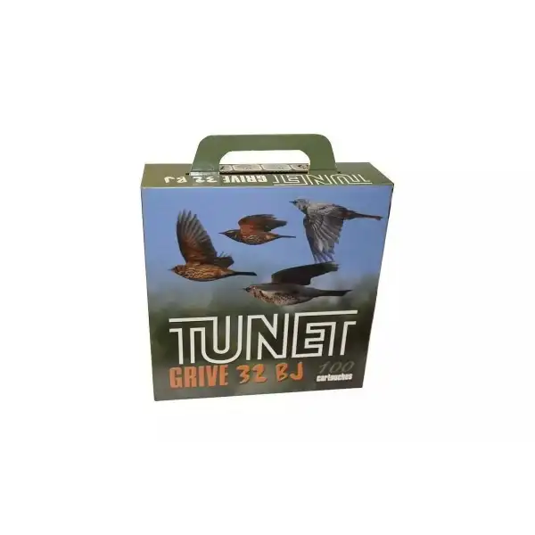 Cartouches de chasse Tunet GRIVE PACK 100 Calibre 12 Bourre à Jupe Plomb 7.5 et 9 LIV GRATIS