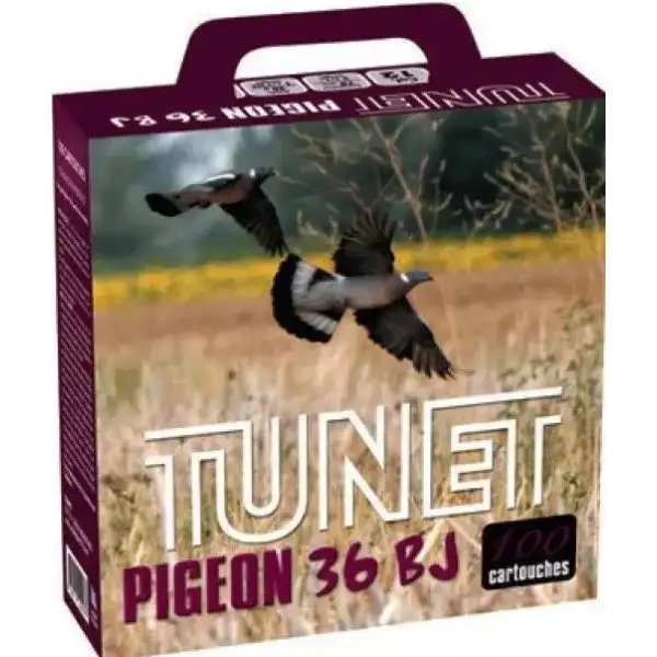 Pack 100 cartouches Tunet Pigeon calibre 12/70 – 36 grammes