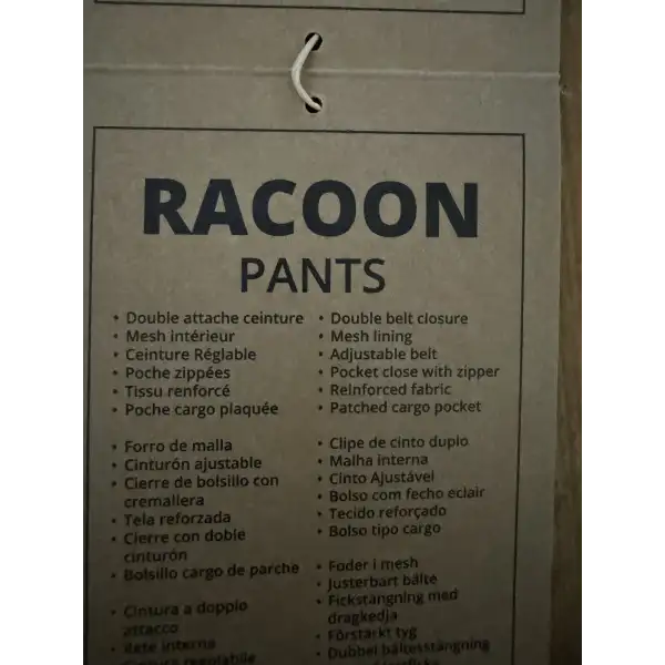 Pantalon Track Racoon Winchester pour le traqueur et le bécassier LIV GRATIS