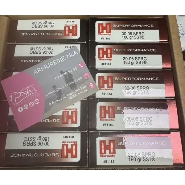 BALLES HORNADY 30-06 SPRINGFIELD SUPERFORMANCE SST 81183 – PUISSANCE ET EXPANSION CONTRÔLÉE