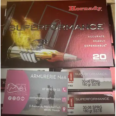 BALLES HORNADY 30-06 SPRINGFIELD SUPERFORMANCE SST 81183 – PUISSANCE ET EXPANSION CONTRÔLÉE
