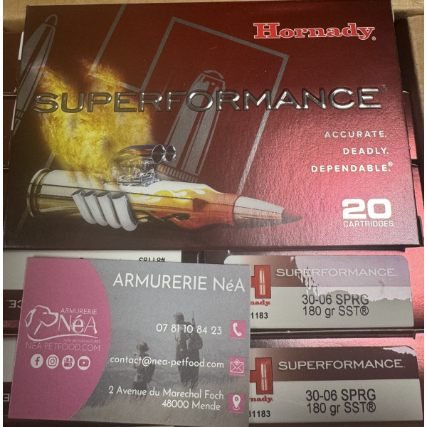 BALLES HORNADY 30-06 SPRINGFIELD SUPERFORMANCE SST 81183 – PUISSANCE ET EXPANSION CONTRÔLÉE