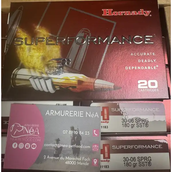 BALLES HORNADY 30-06 SPRINGFIELD SUPERFORMANCE SST 81183 – PUISSANCE ET EXPANSION CONTRÔLÉE