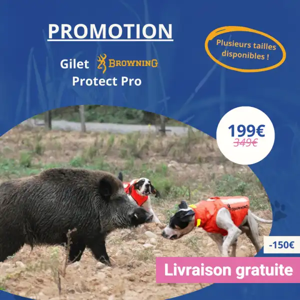 Gilet de protection Browning pour chien, Gilet BROWNING Protect chez nea-petfood.com - Gilets de Protection chien a sanglier - A
