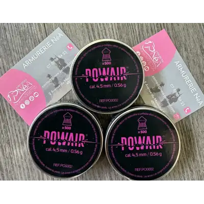 PLOMBS POINTUS C4.5 X 500 POWAIR plombs pour carabine 4.5 LIV GRATIS
