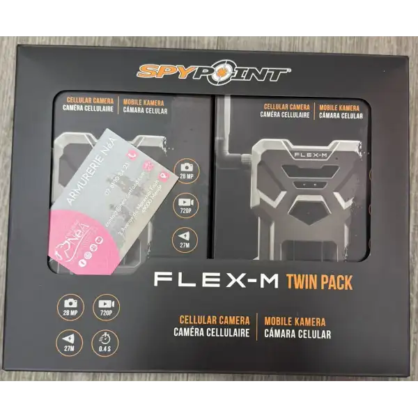 Caméra De Chasse Spypoint Flex-M Twin Pack soit 2 FLEX-M + 2 Casquettes SPYPOINT