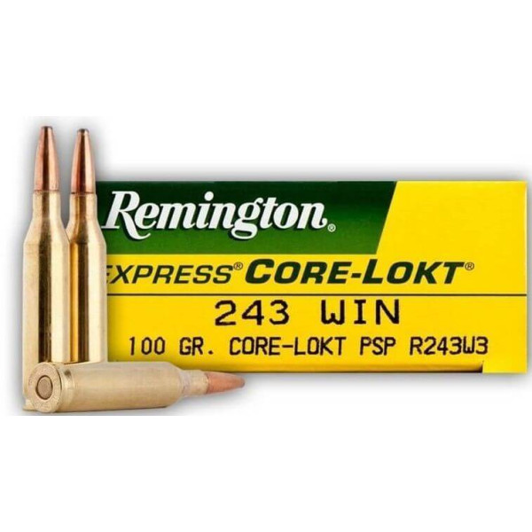 Lot 3x Remington Core-Lokt .243 Win 100 gr PSP – Livraison gratuite