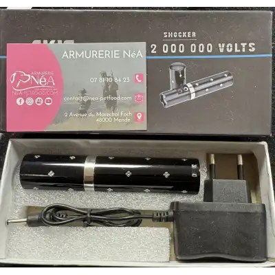 LIPSTICK Noir AKIS 2 000 000 Volts avec lampe